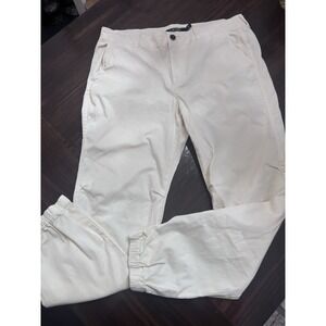 Lauren Ralph Lauren Sz 10 Cotton Chino Joggers Jogger Cargo Pants Khaki Ivory